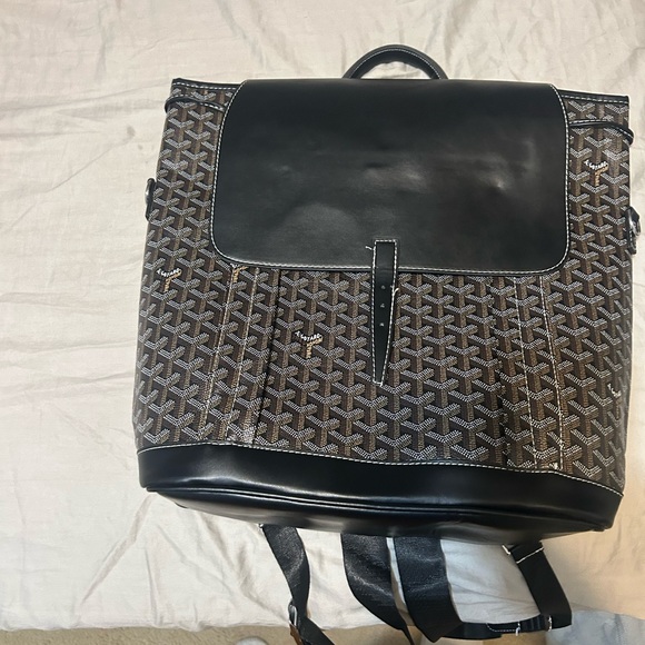 Stylish Black and Brown Men's Backpack